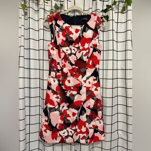 The Limited Red and Pink Floral Mini Dress